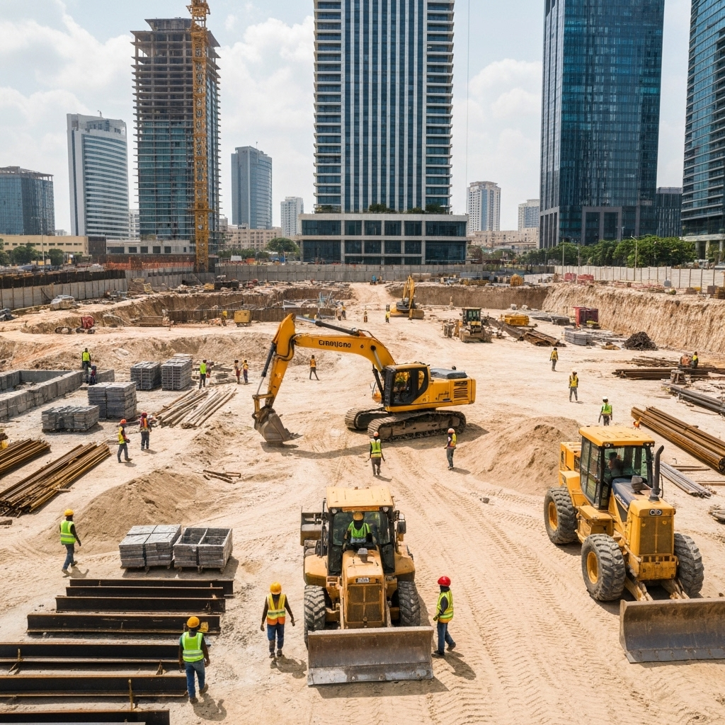 Detroit Global Services construction site